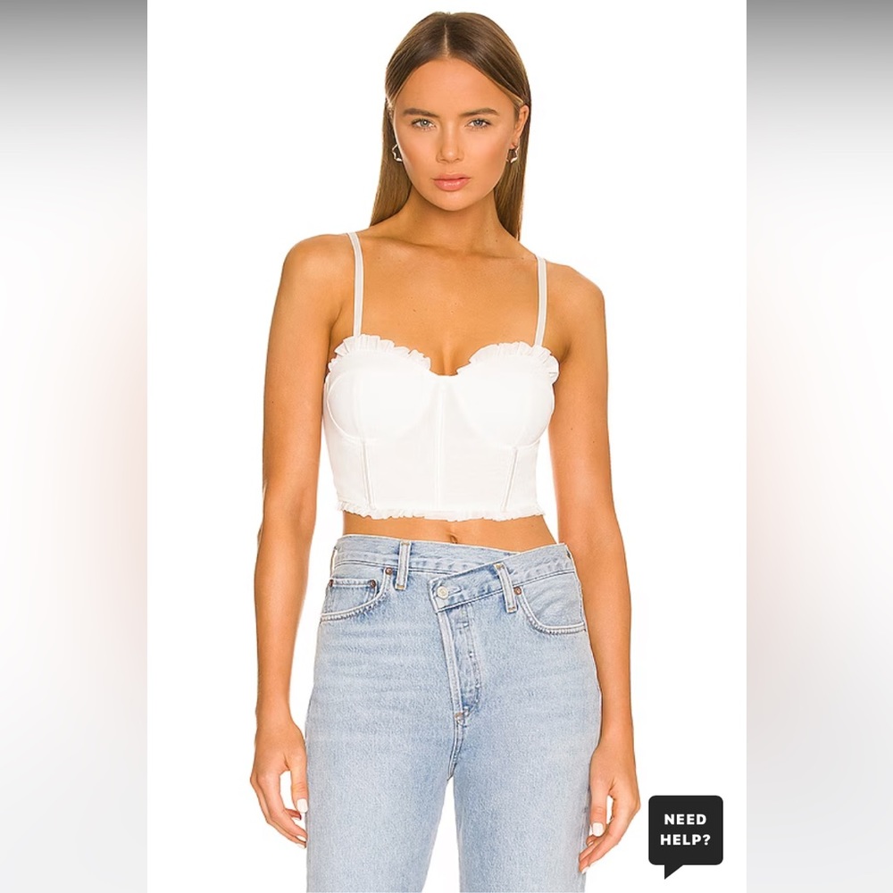 Oaklynn Bustier Corset Top in White
superdown